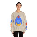 Crewneck Sweatshirt — Nautical Moon & Shell Graphic Pullover