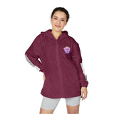 Windbreaker Jacket — Purple Lotus Mandala Graphic Hooded Windbreaker