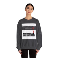 Kind Train Unisex Crewneck Sweatshirt - Keep warm while giving some good energy to those around you.