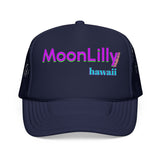 RETRO REMIX Moon Lilly Wellness Black Foam Trucker Hat