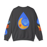 Crewneck Sweatshirt — Nautical Moon & Shell Graphic Pullover