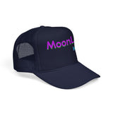 RETRO REMIX Moon Lilly Wellness Black Foam Trucker Hat