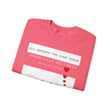 Kind Train Unisex Crewneck Sweatshirt - Keep warm while giving some good energy to those around you.