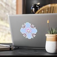 Kiss cut Moon Lilly logo Roots logo