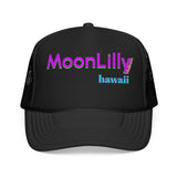 RETRO REMIX Moon Lilly Wellness Black Foam Trucker Hat