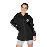 Windbreaker Jacket — Purple Lotus Mandala Graphic Hooded Windbreaker