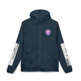 Windbreaker Jacket — Purple Lotus Mandala Graphic Hooded Windbreaker