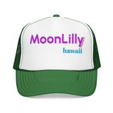 RETRO REMIX Moon Lilly Wellness Black Foam Trucker Hat