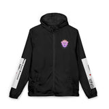Windbreaker Jacket — Purple Lotus Mandala Graphic Hooded Windbreaker