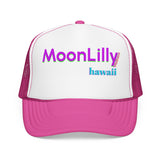 RETRO REMIX Moon Lilly Wellness Black Foam Trucker Hat
