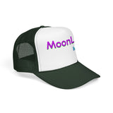 RETRO REMIX Moon Lilly Wellness Black Foam Trucker Hat