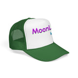 RETRO REMIX Moon Lilly Wellness Black Foam Trucker Hat