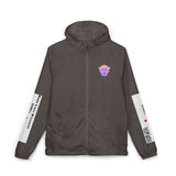 Windbreaker Jacket — Purple Lotus Mandala Graphic Hooded Windbreaker