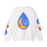 Crewneck Sweatshirt — Nautical Moon & Shell Graphic Pullover