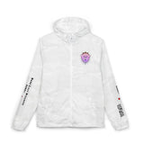 Windbreaker Jacket — Purple Lotus Mandala Graphic Hooded Windbreaker