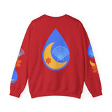 Crewneck Sweatshirt — Nautical Moon & Shell Graphic Pullover