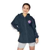 Windbreaker Jacket — Purple Lotus Mandala Graphic Hooded Windbreaker