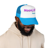 RETRO REMIX Moon Lilly Wellness Black Foam Trucker Hat