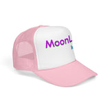 RETRO REMIX Moon Lilly Wellness Black Foam Trucker Hat