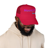 RETRO REMIX Moon Lilly Wellness Black Foam Trucker Hat