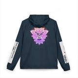 Windbreaker Jacket — Purple Lotus Mandala Graphic Hooded Windbreaker