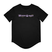 Stylish Curved Hem Tee - 'Moonlight' Graphic | Casual Summer Wear, Gift for Men, Streetwear, Everyday Style