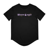 Stylish Curved Hem Tee - 'Moonlight' Graphic | Casual Summer Wear, Gift for Men, Streetwear, Everyday Style