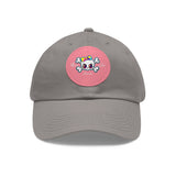 Dad Hat with Leather Patch (Round)